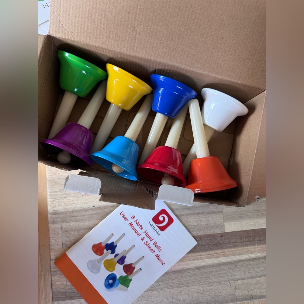 Vangoa Colorful Handbell Set for Kids - Multicolor Musical Bells